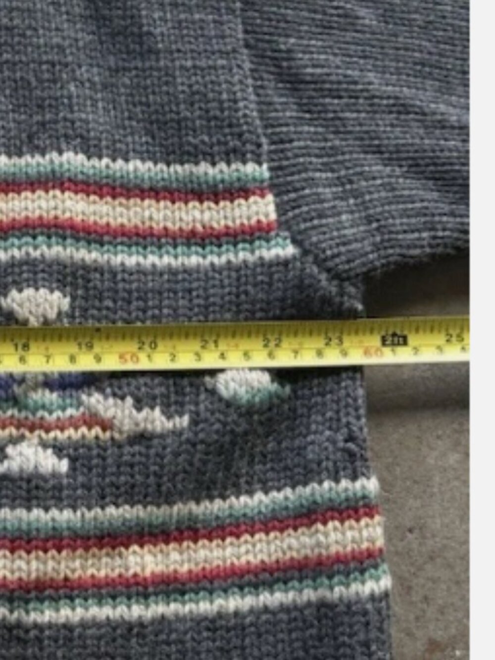 Vintage Ralph Lauren Wool Knit Southwestern Cardigan Sweater Concho Ties S - Picture 11 of 11